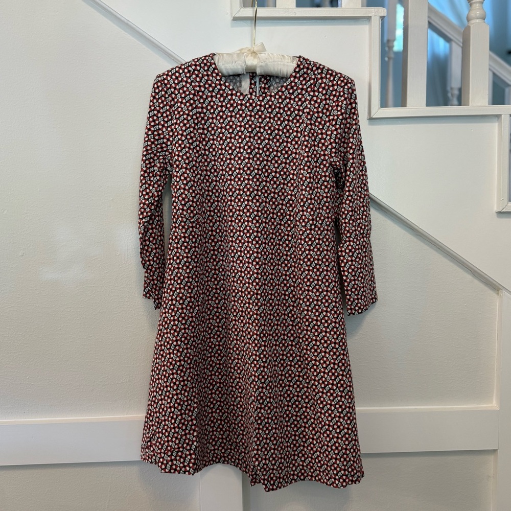 H&M Black and Red Long 3/4 Sleeves Mini Dress size 2